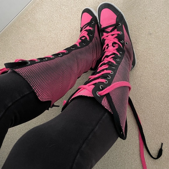 Airwalk Shoes - Airwalk Knee High Lace Up Sneaker Boots